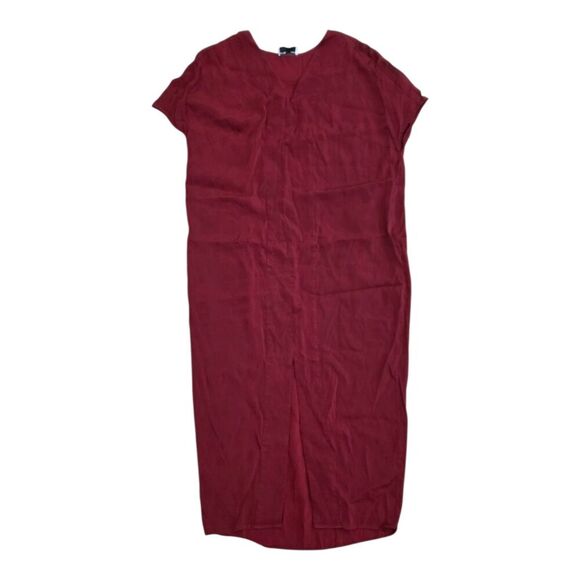 Universal Standard for J.Crew Dark Red Cupro Tunic Dress S - Picture 2 of 5